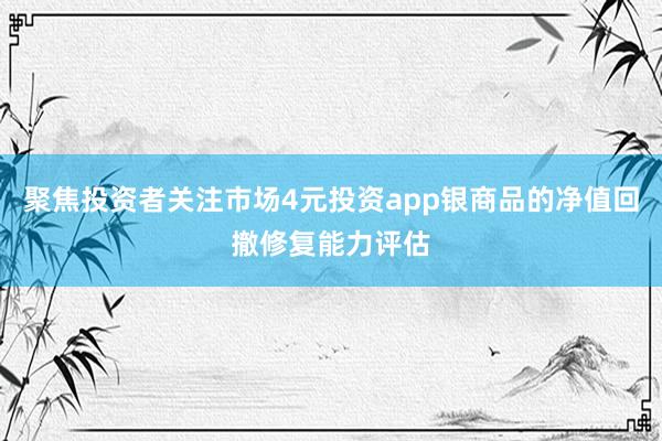 聚焦投资者关注市场4元投资app银商品的净值回撤修复能力评估