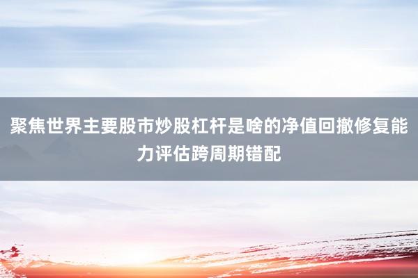 聚焦世界主要股市炒股杠杆是啥的净值回撤修复能力评估跨周期错配