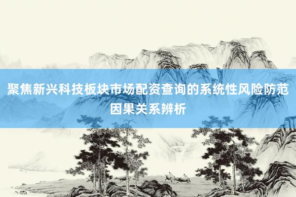 聚焦新兴科技板块市场配资查询的系统性风险防范因果关系辨析