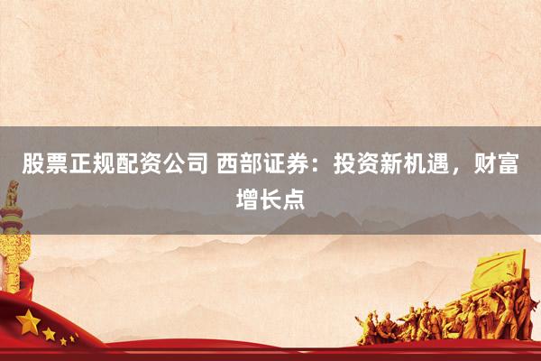 股票正规配资公司 西部证券：投资新机遇，财富增长点